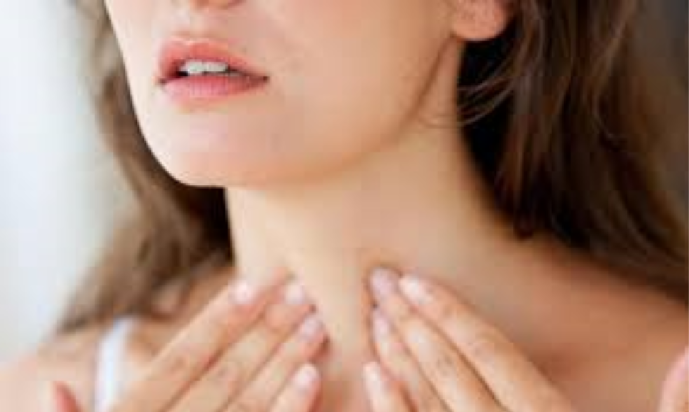 اين تقع الغدة الدرقية في الجسم