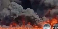 آخر تفاصيل واسباب حريق طريق الاسماعيلية