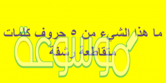 ما هذا الشيء من 5 حروف كلمات متقاطعة رشفة