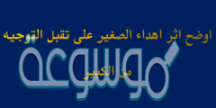 اوضح اثر اهداء الصغير على تقبل التوجيه من الكبير