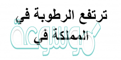 ترتفع الرطوبة في المملكة في