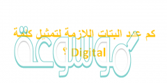 كم عدد البتات اللازمة لتمثيل كلمة digital