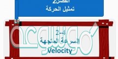 ماذا تحدد السرعة المتجهة ؟