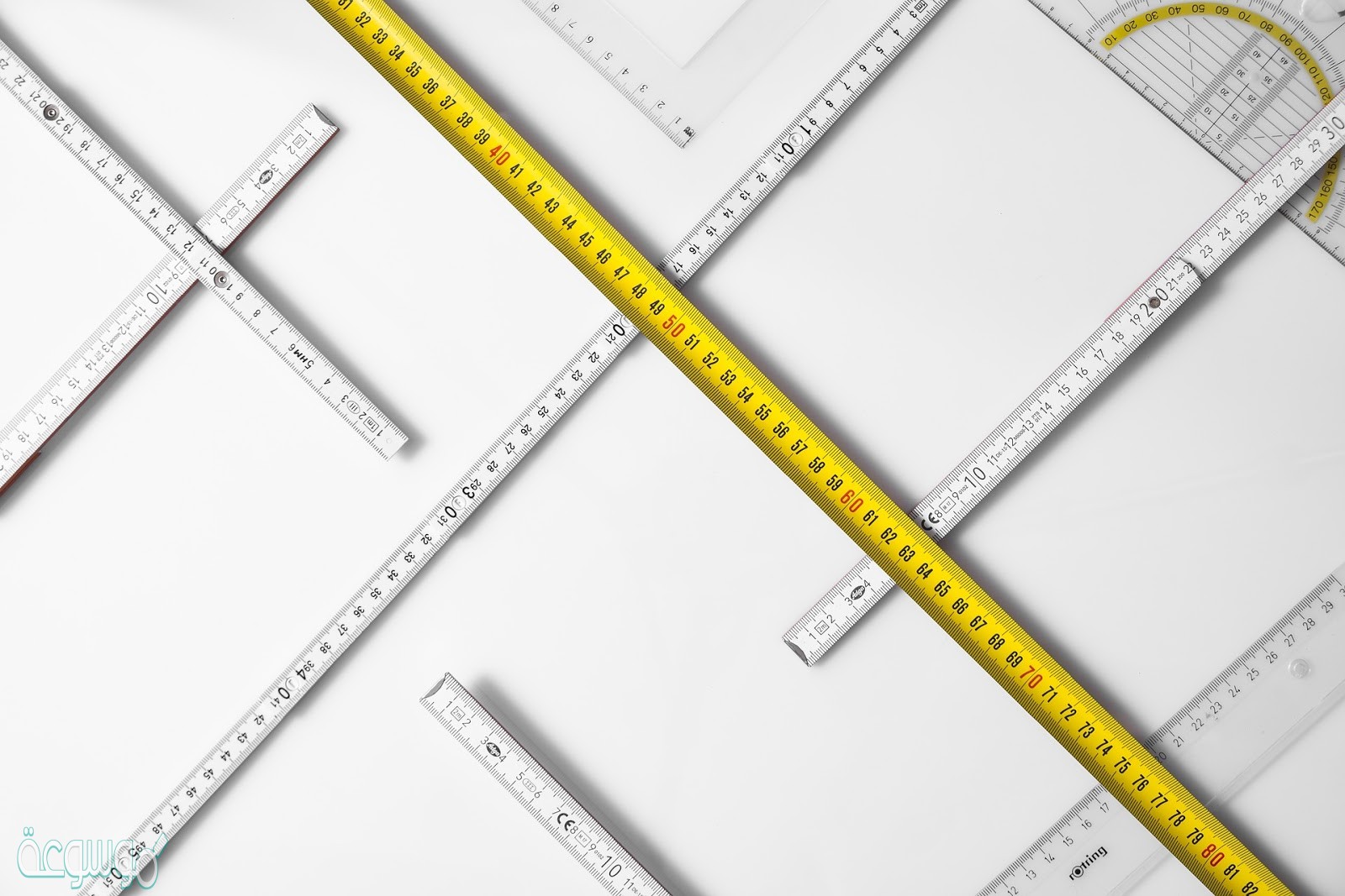 اقارن بين المقياس الخطي والمقياس النسبي