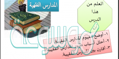 حل درس المدارس الفقهية