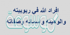 افراد الله في ربوبيته والوهيته واسمائه وصفاته