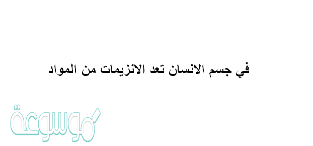 في جسم الانسان تعد الانزيمات من المواد