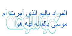 المراد باليم الذي أمرت أم موسى بإلقائه فيه هو