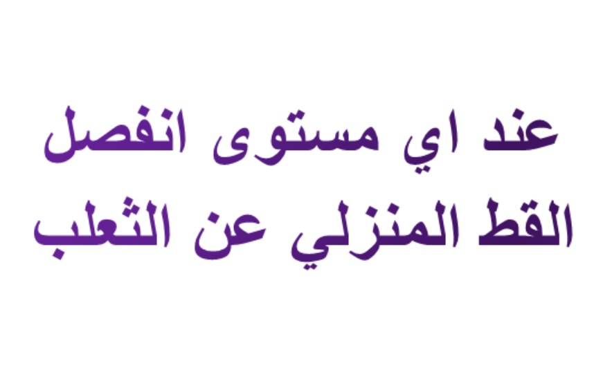 عند اي مستوى انفصل القط المنزلي عن الثعلب