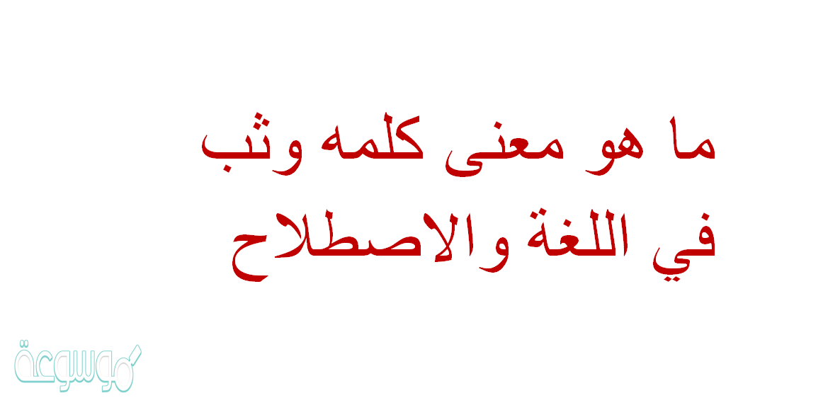 ما هو معنى كلمه وثب في اللغة والاصطلاح
