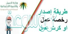 وزارة العمل الخدمات الإلكترونية رخصة عمل