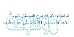 توقعات الابراج برج الثور اليوم الأحد 6 ديسمبر 2020 ليلى عبد اللطيف