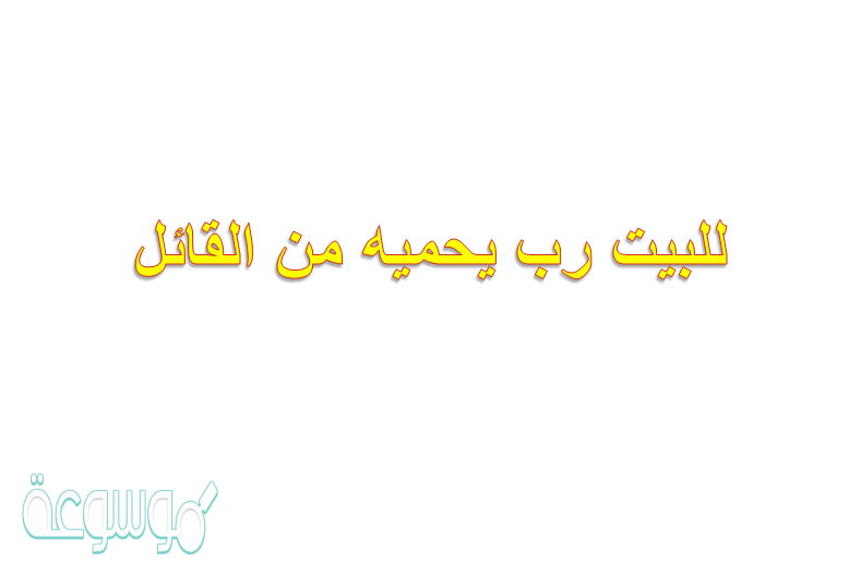 للبيت رب يحميه من القائل