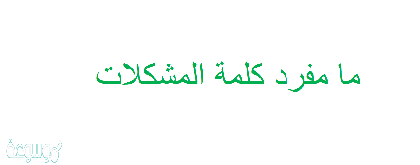 ما مفرد كلمة المشكلات