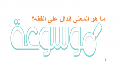 ما هو المعنى الدال على الفقه ؟