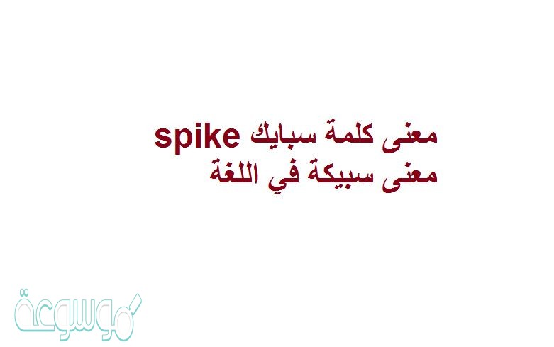 معنى كلمة سبايك spike معنى سبيكة في اللغة