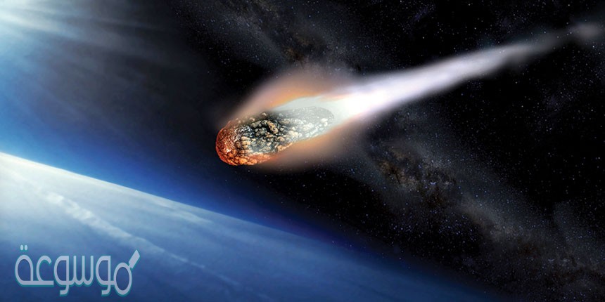 عند اصطدام النيزك بالقمر