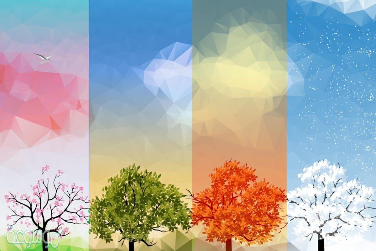 اجابة سؤال تنتج الفصول الأربعة بفعل