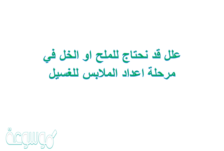 علل قد نحتاج للملح او الخل في مرحلة اعداد الملابس للغسيل