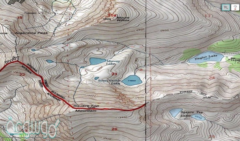 الخطوط الكنتوريه تمثل