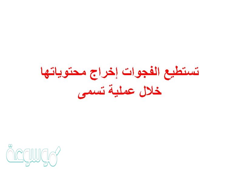 تستطيع الفجوات إخراج محتوياتها خلال عملية تسمى
