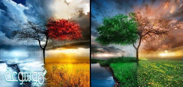 تنتج الفصول الأربعة بفعل ف2
