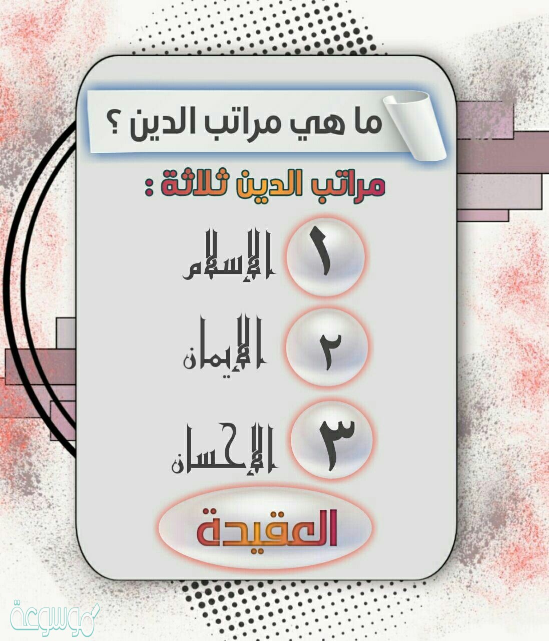 حديث جبريل عليه السلام يبين مراتب