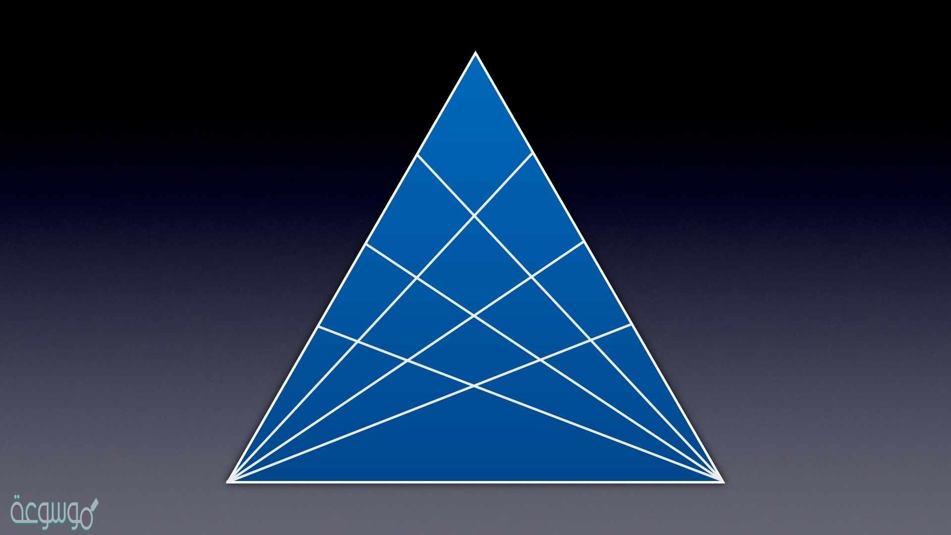 حل لغز كم مثلث في الصورة