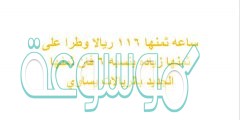 ساعه ثمنها ١١٦ ريالا وطرا على ثمنها زياده بنسبه ٦ فان ثمنها الجديد بالريالات يساوي