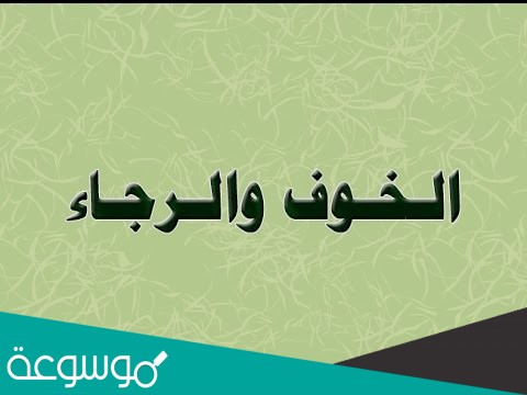 ما العلاقة بين الخوف والرجاء