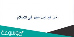 من هو اول سفير فى الاسلام
