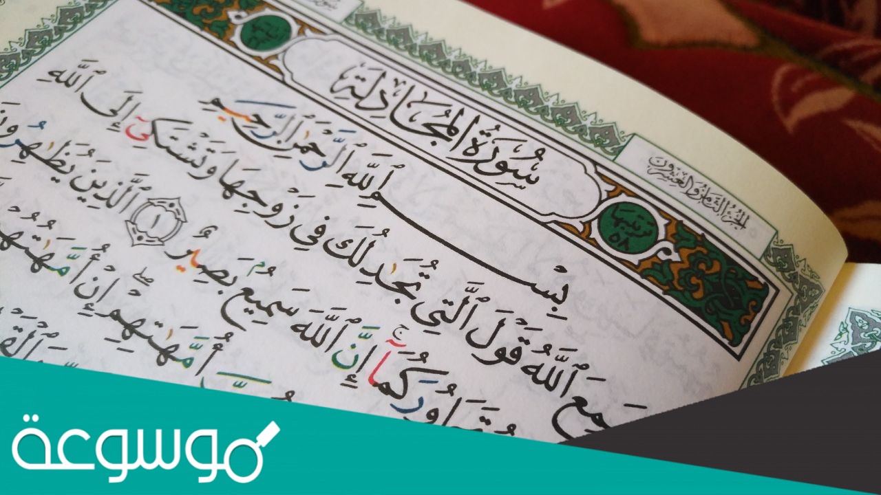 نزلت سورة المجادلة في