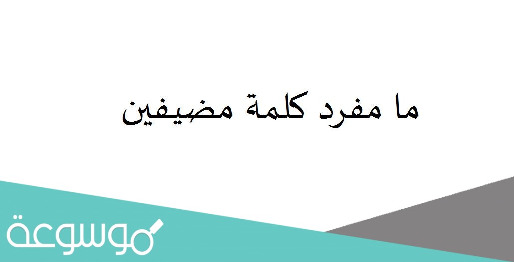 ما مفرد كلمة مضيفين