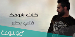 كلمات اغنية كنت شوفك قلبي يطير
