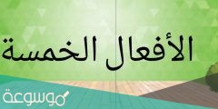لماذا تسمى الافعال الخمسه بهذا الاسم