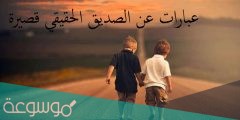 عبارات عن الصديق الحقيقي قصيرة