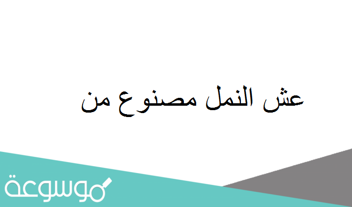 عش النمل مصنوع من