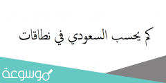 كم يحسب السعودي في نطاقات