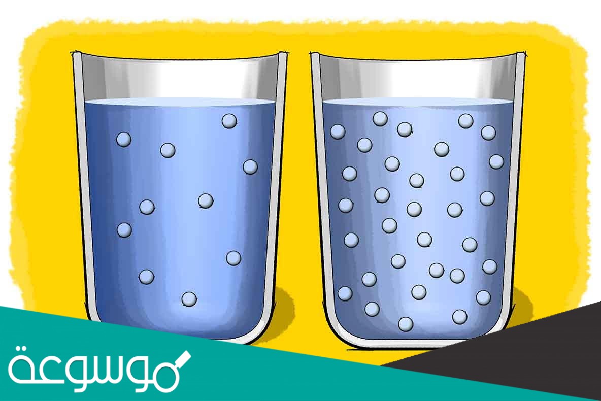 محلول مشبع مكون من السكر والماء