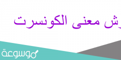 وش معنى الكونسرت