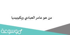 من هو عامر العبادي ويكيبيديا
