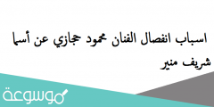 اسباب انفصال الفنان محمود حجازي عن أسما شريف منير