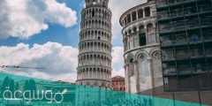 كم وزن برج بيزا المائل