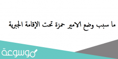ما سبب وضع الامير حمزة تحت الإقامة الجبرية
