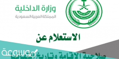 رابط الاستعلام عن صلاحية الإقامة برقم الاقامة ورقم الحدود 2022