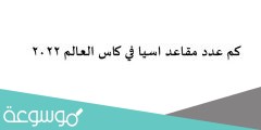 كم عدد مقاعد اسيا في كاس العالم 2022