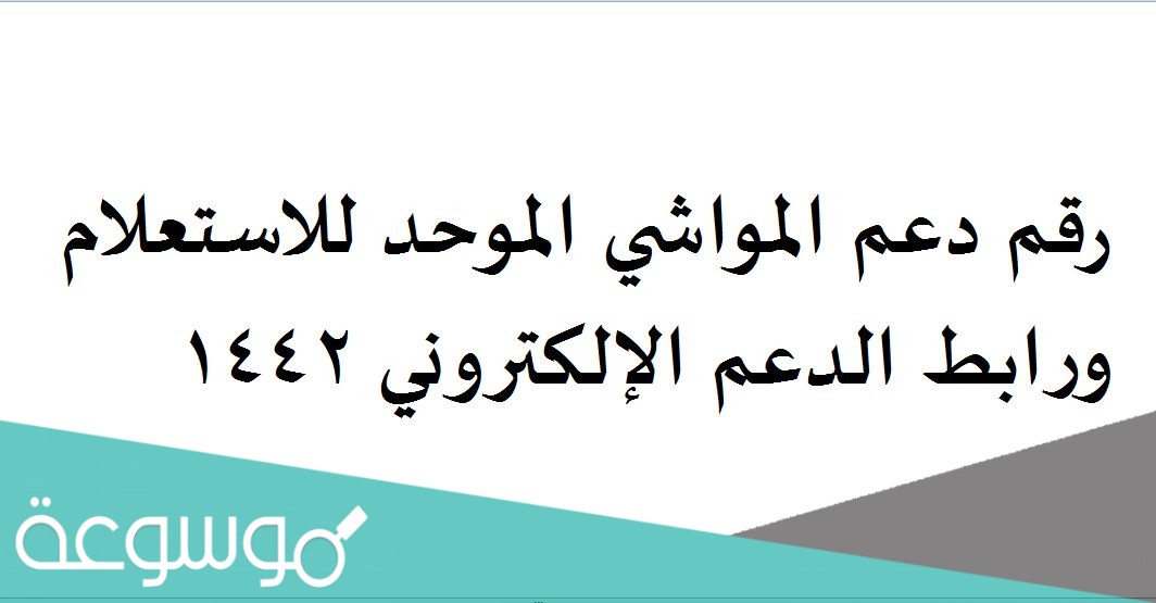 رقم دعم المواشي الموحد للاستعلام ورابط الدعم الإلكتروني 1442