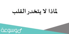 لماذا لا يتخدر القلب