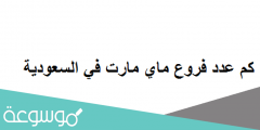 كم عدد فروع ماي مارت في السعودية