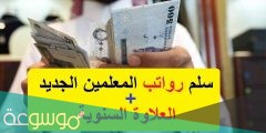 تاريخ تسكين المعلمين على السلم الجديد 1442
